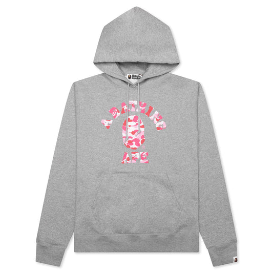 A BATHING APE Abc Camo College Pullover Hoodie - Gray