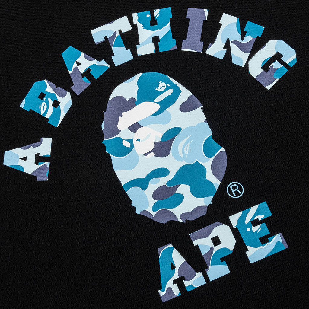 A BATHING APE Abc Camo College Tee - Black/Blue