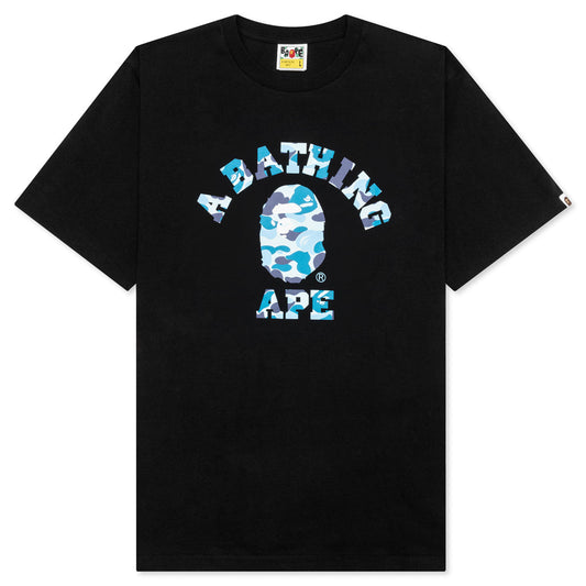 A BATHING APE Abc Camo College Tee - Black/Blue