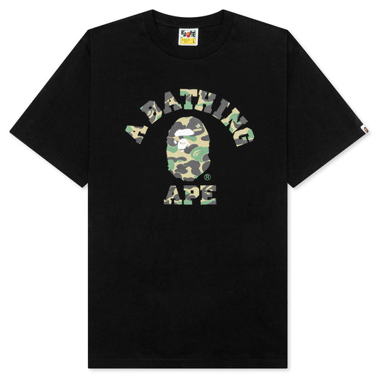 A BATHING APE Abc Camo College Tee - Black/Green