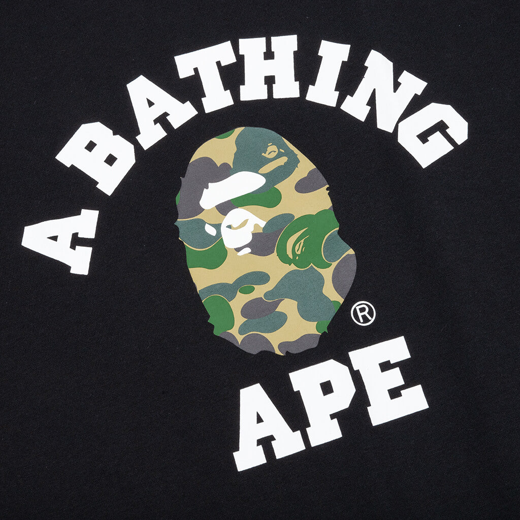 A BATHING APE ABC Camo College Tee - Black/Green