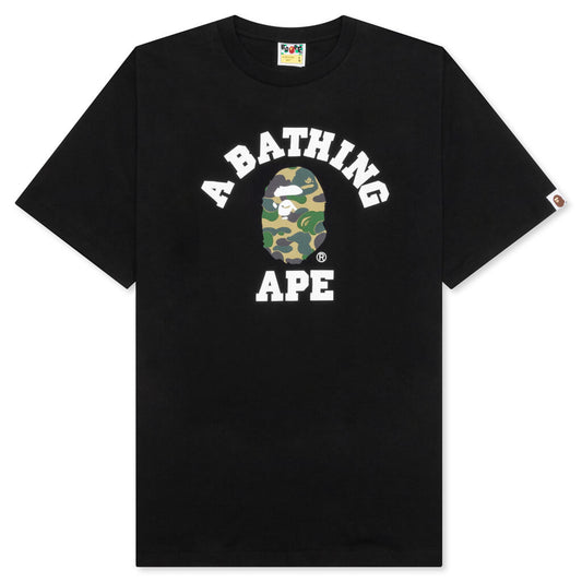 A BATHING APE ABC Camo College Tee - Black/Green