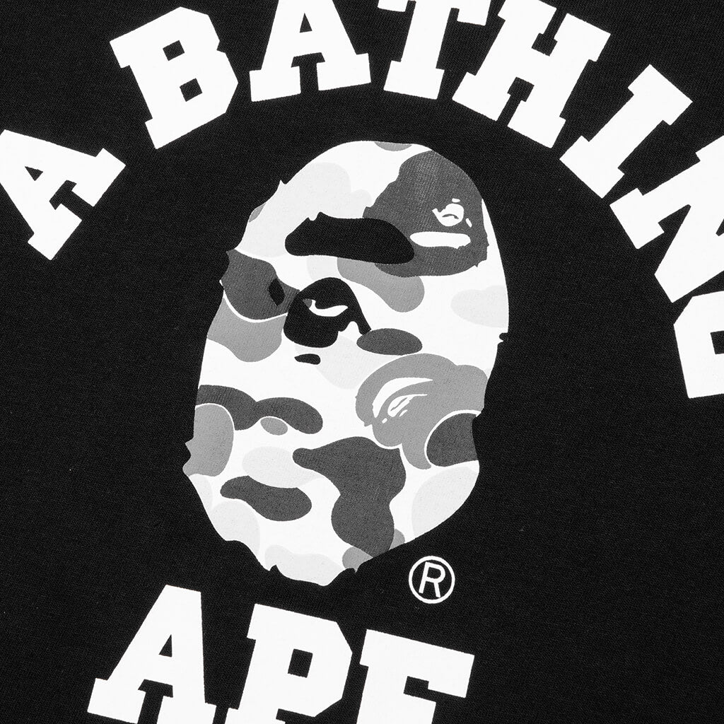 A BATHING APE ABC Camo College Tee - Black/Grey