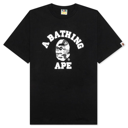 A BATHING APE ABC Camo College Tee - Black/Grey