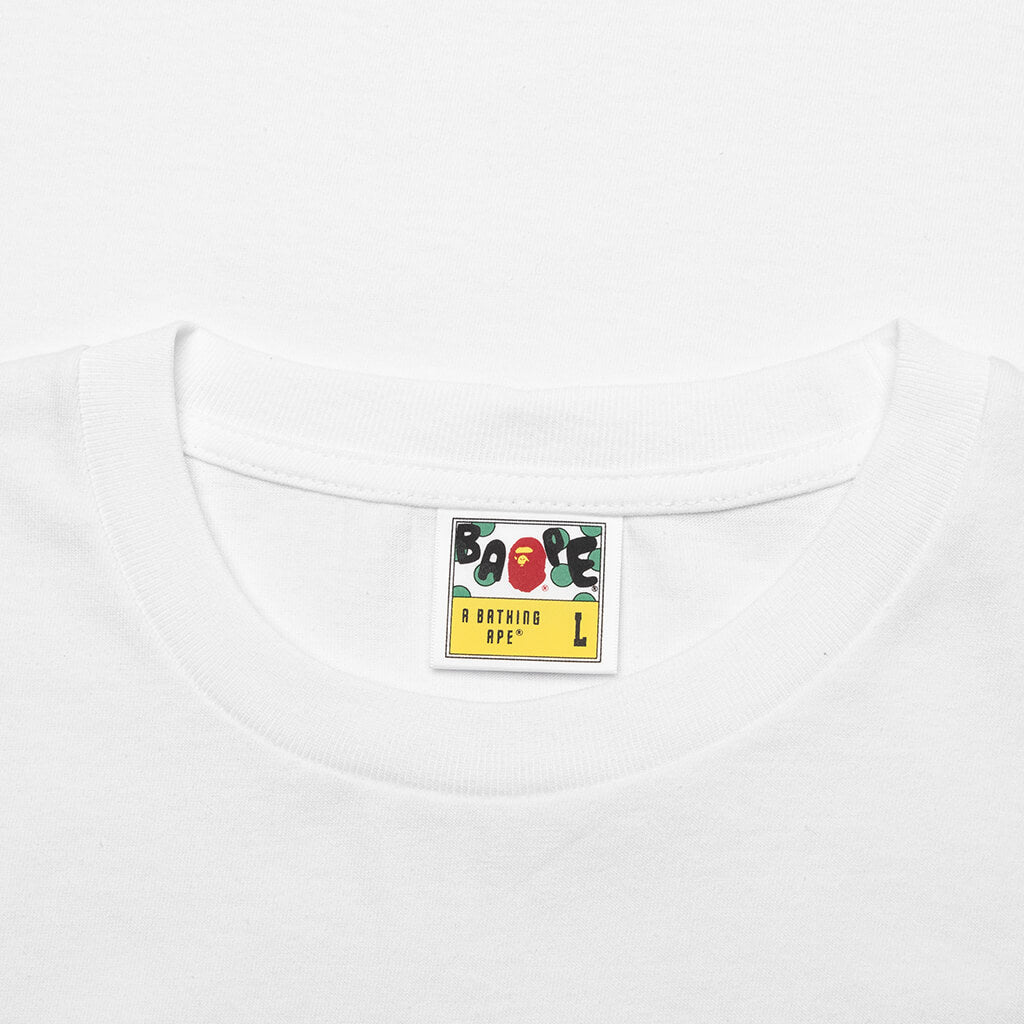 A BATHING APE ABC Camo College Tee - White/Gray