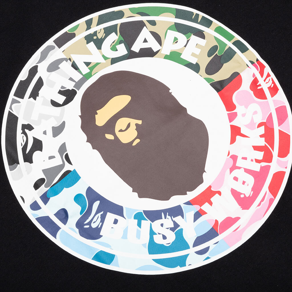 A BATHING APE Abc Camo Crazy Busy Works Tee - Black