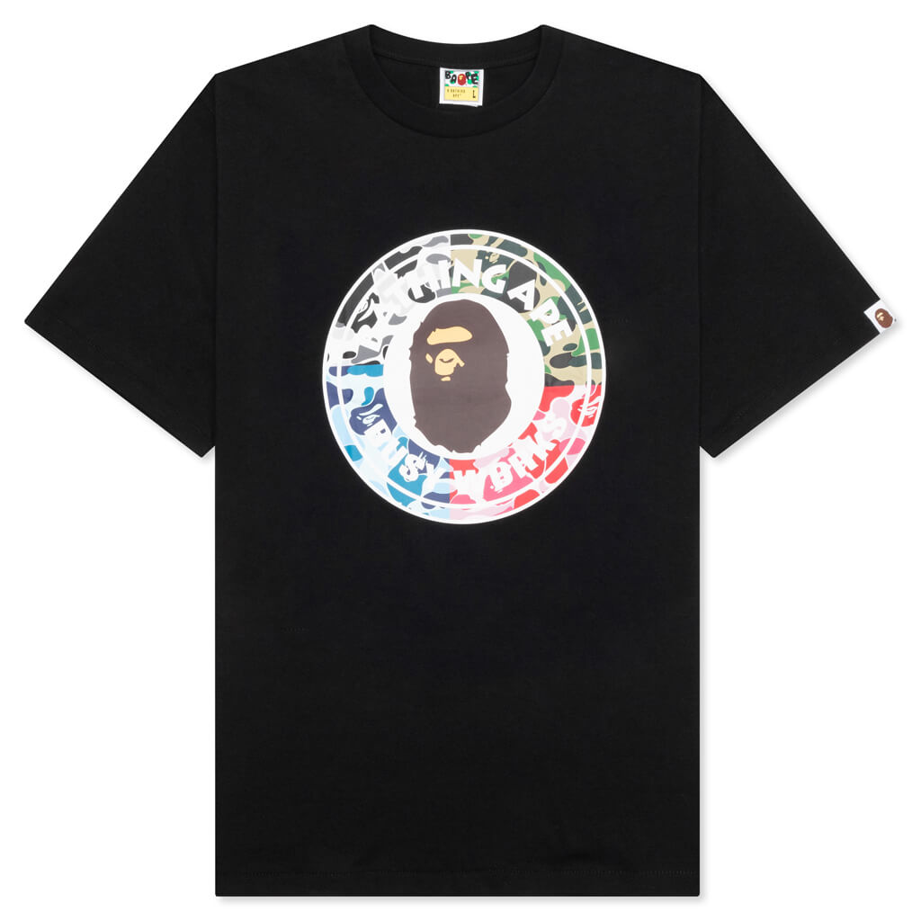 A BATHING APE Abc Camo Crazy Busy Works Tee - Black
