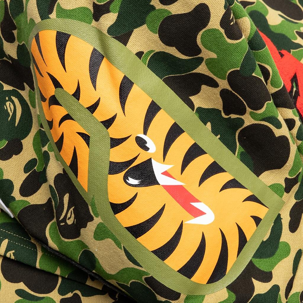 A BATHING APE Abc Camo Double Shark Full Zip Hoodie - Green