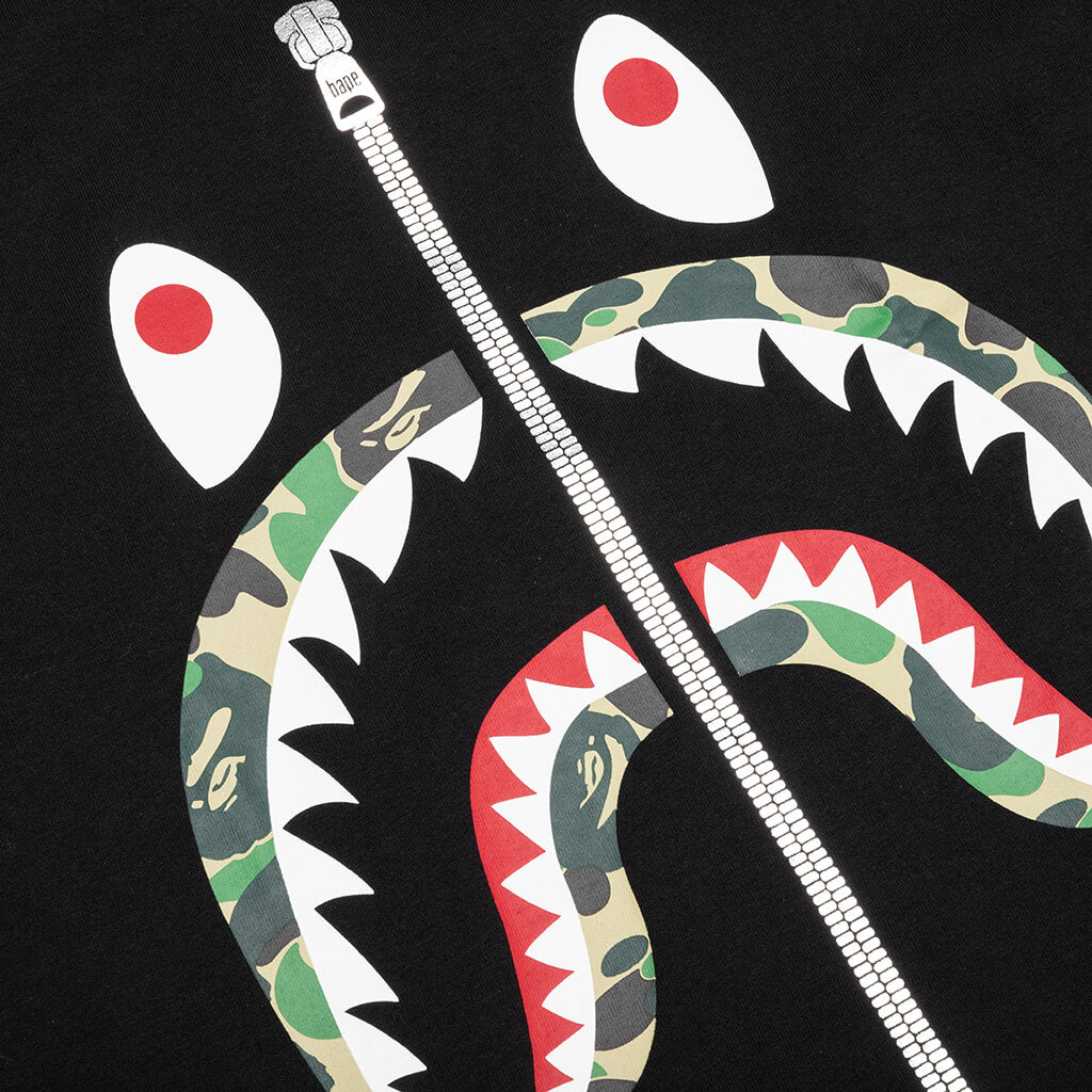 A BATHING APE ABC Camo Shark Tee - Black/Green
