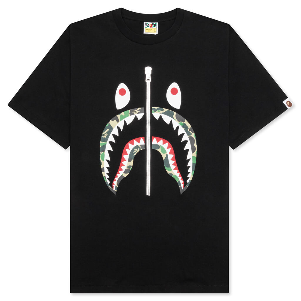 A BATHING APE ABC Camo Shark Tee - Black/Green
