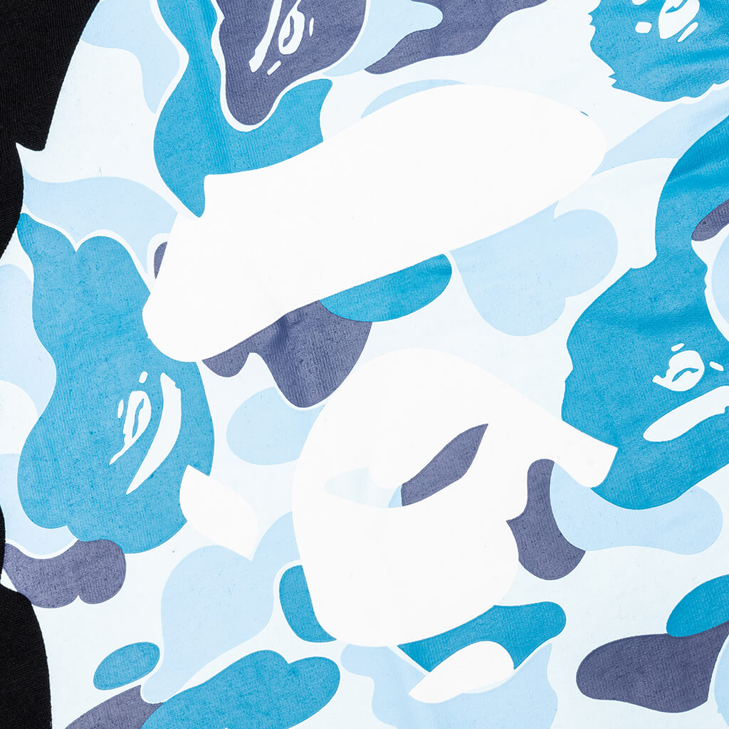 A BATHING APE Abc Camo Side Big Ape Head Tee - Black/Blue