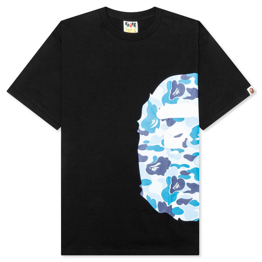 A BATHING APE Abc Camo Side Big Ape Head Tee - Black/Blue