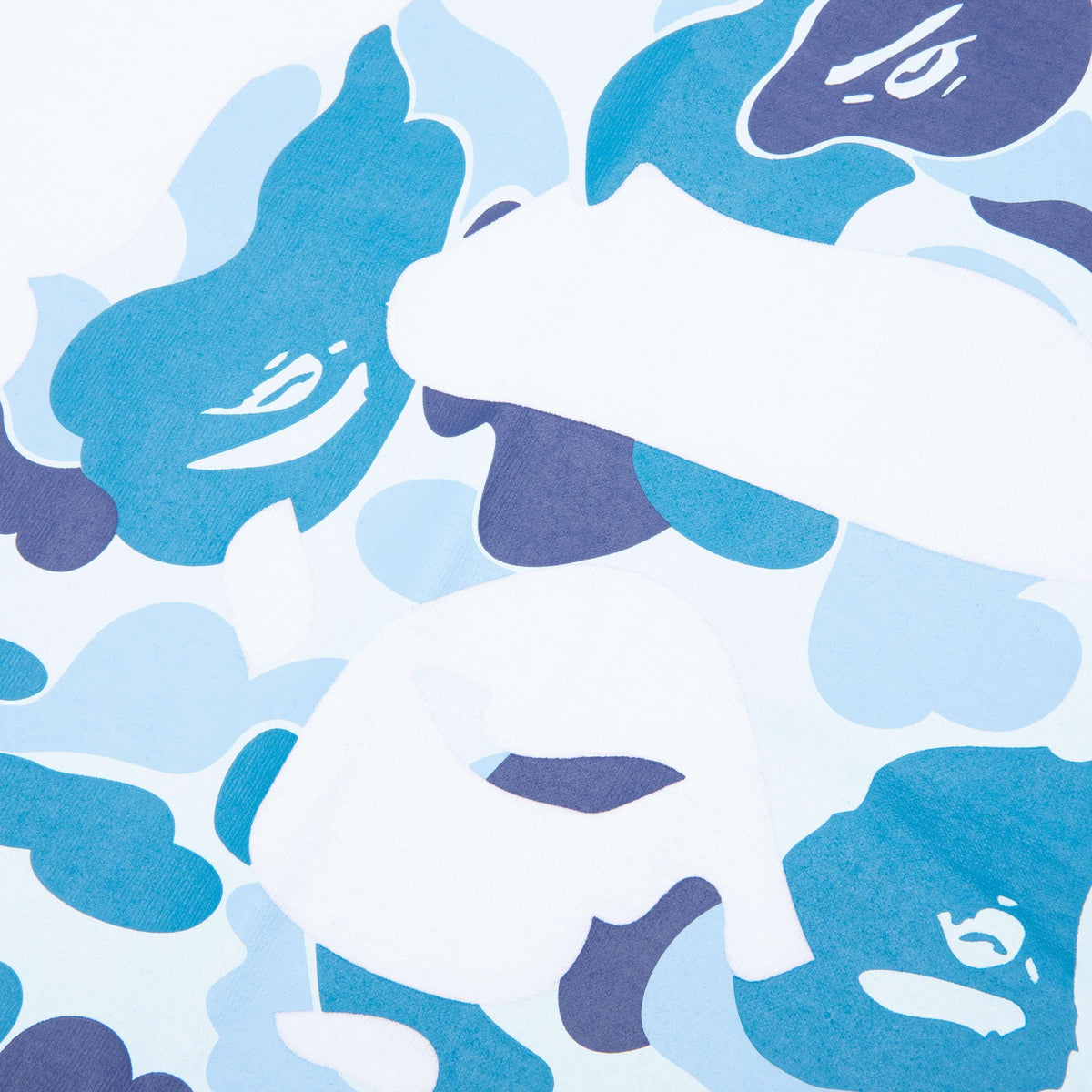 A BATHING APE Abc Camo Side Big Ape Head Tee - White/Blue