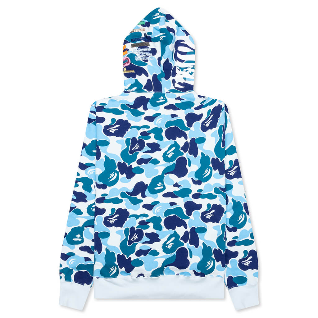 A BATHING APE Abc Camo Tiger Full Zip Hoodie - Blue