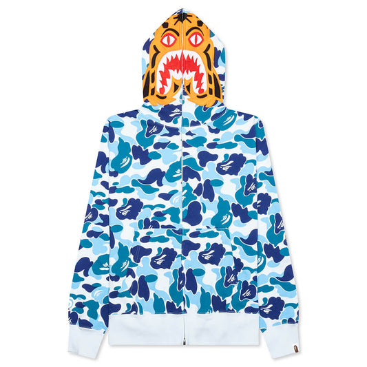 A BATHING APE Abc Camo Tiger Full Zip Hoodie - Blue