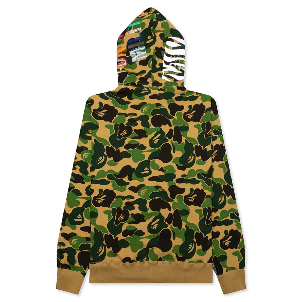 A BATHING APE Abc Camo Tiger Full Zip Hoodie - Green