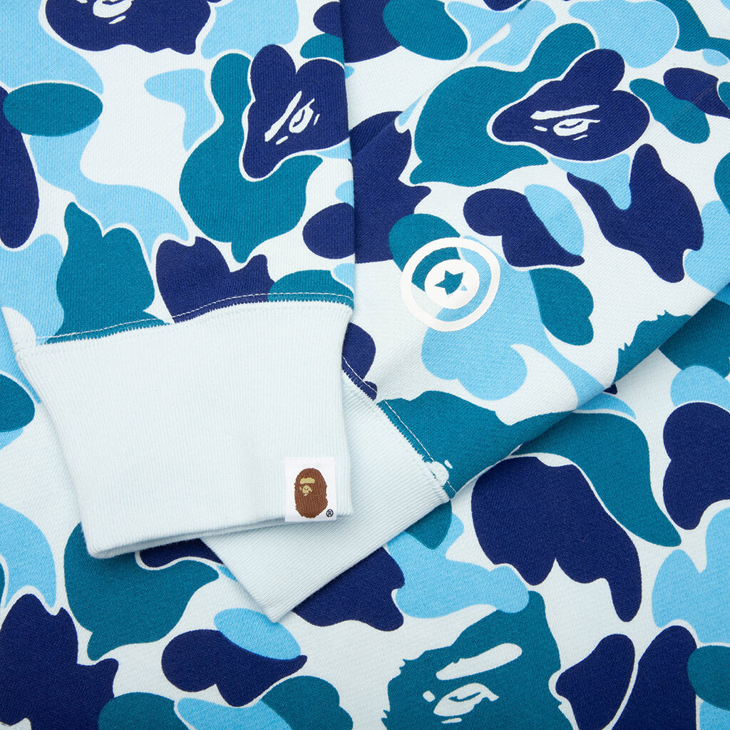A BATHING APE ABC Camo 2nd Shark Full Zip Hoodie - Blue