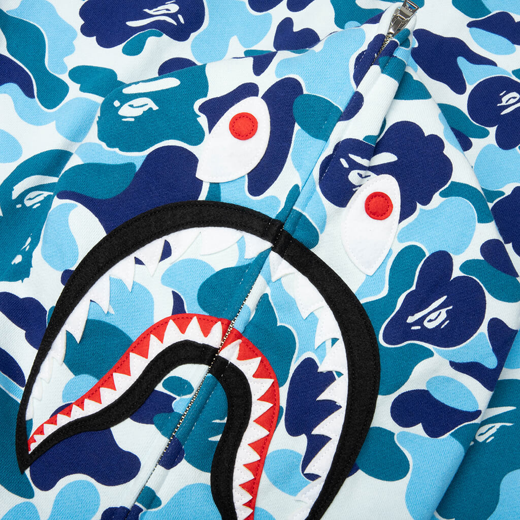 A BATHING APE ABC Camo 2nd Shark Full Zip Hoodie - Blue