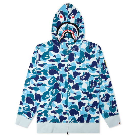 A BATHING APE ABC Camo 2nd Shark Full Zip Hoodie - Blue