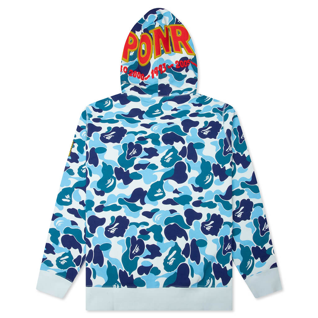 A BATHING APE ABC Camo 2nd Shark Full Zip Hoodie - Blue