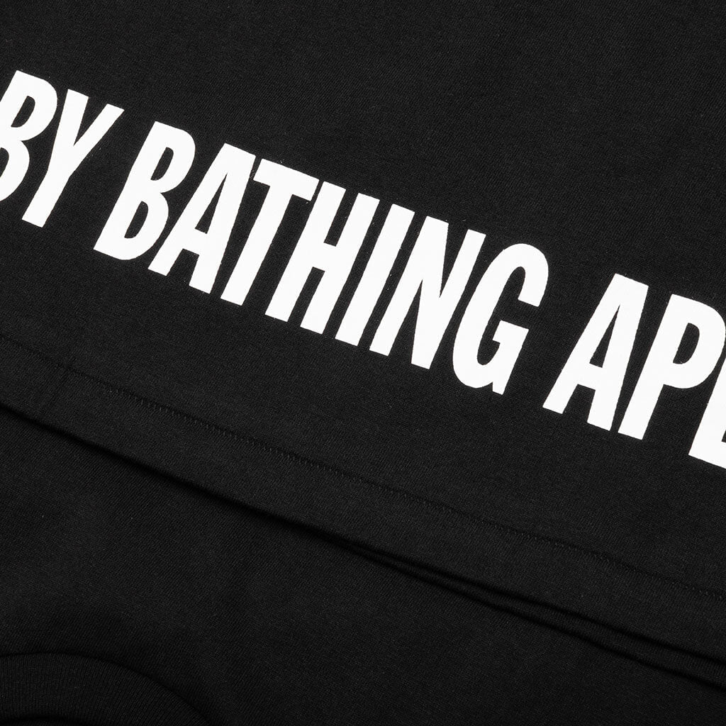 A BATHING APE Ape Face Sta Tee - Black