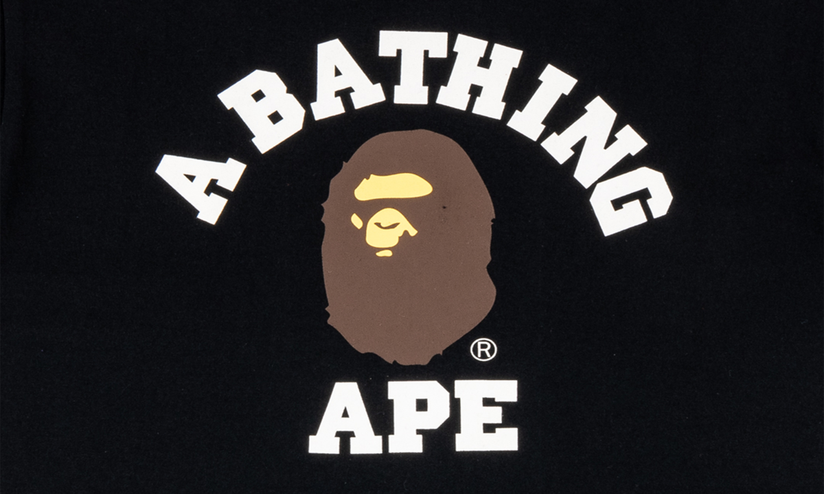 BAPE College Tee Black M110001D BKX