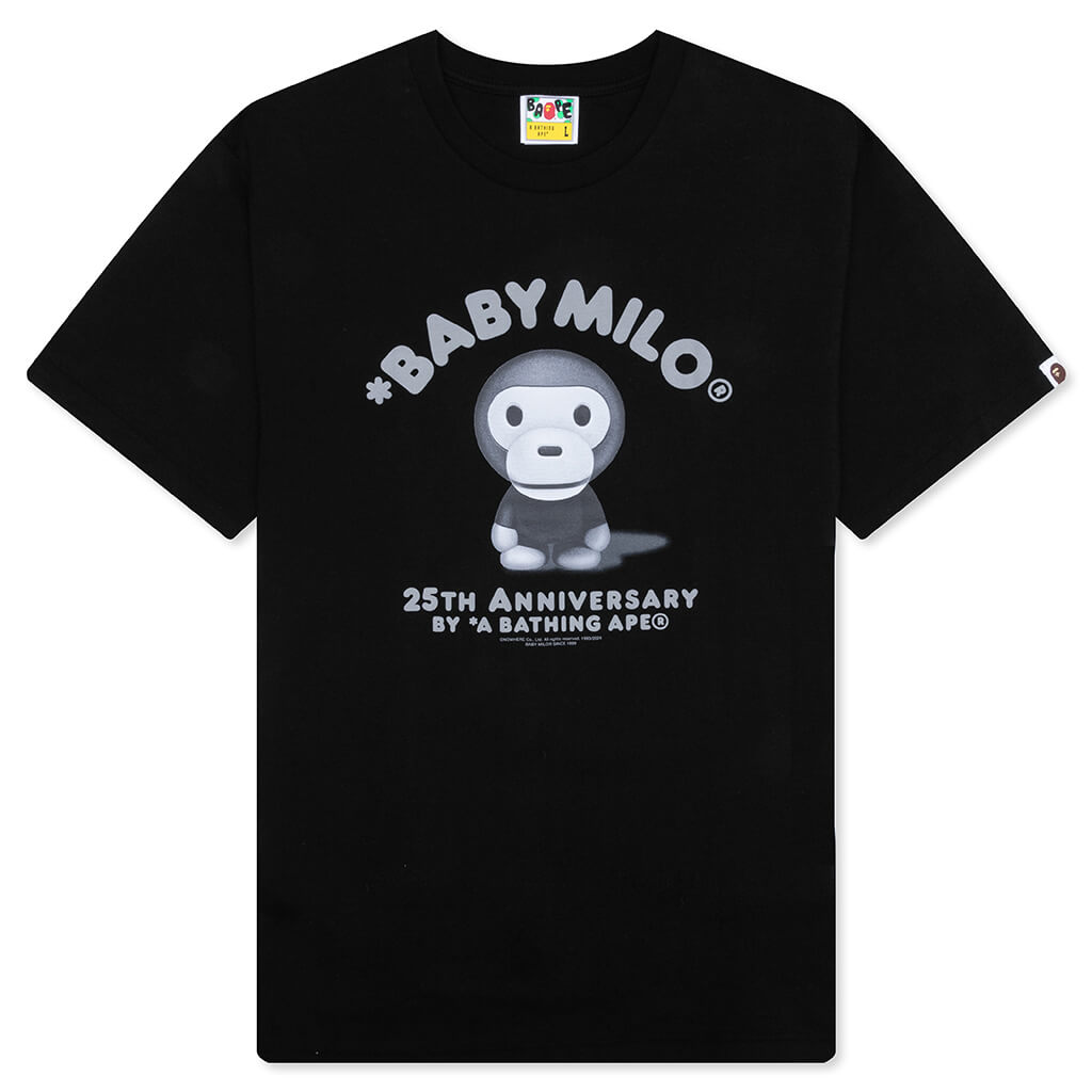 A BATHING APE Baby Milo 25th Anniversary Photo Tee - Black