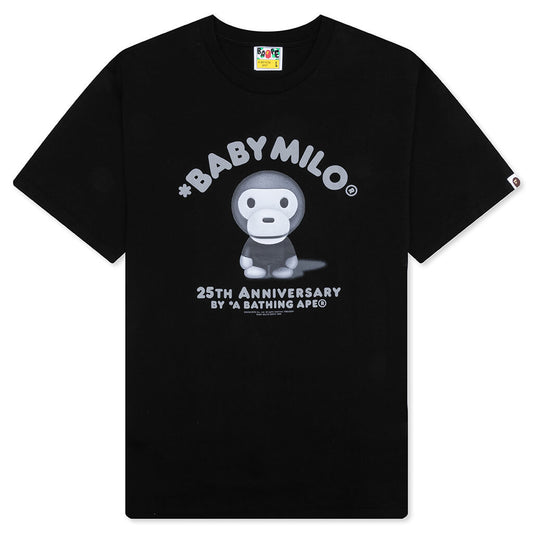 A BATHING APE Baby Milo 25th Anniversary Photo Tee - Black