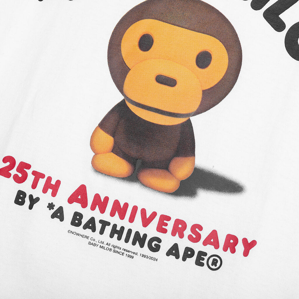 A BATHING APE Baby Milo 25th Anniversary Photo Tee - White