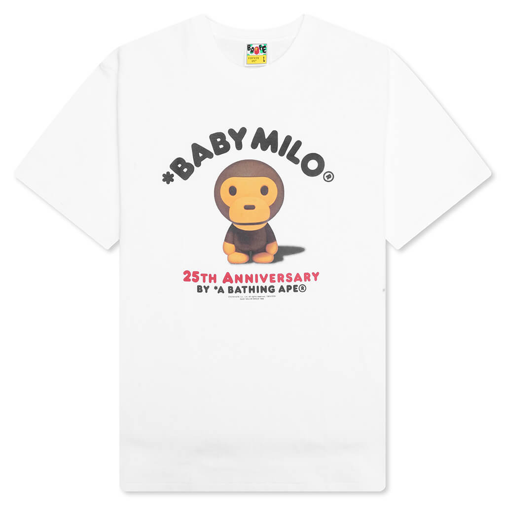 A BATHING APE Baby Milo 25th Anniversary Photo Tee - White
