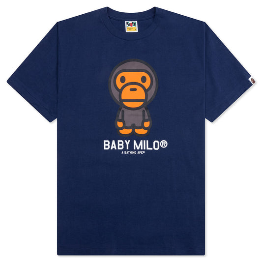 A BATHING APE Baby Milo Tee - Navy