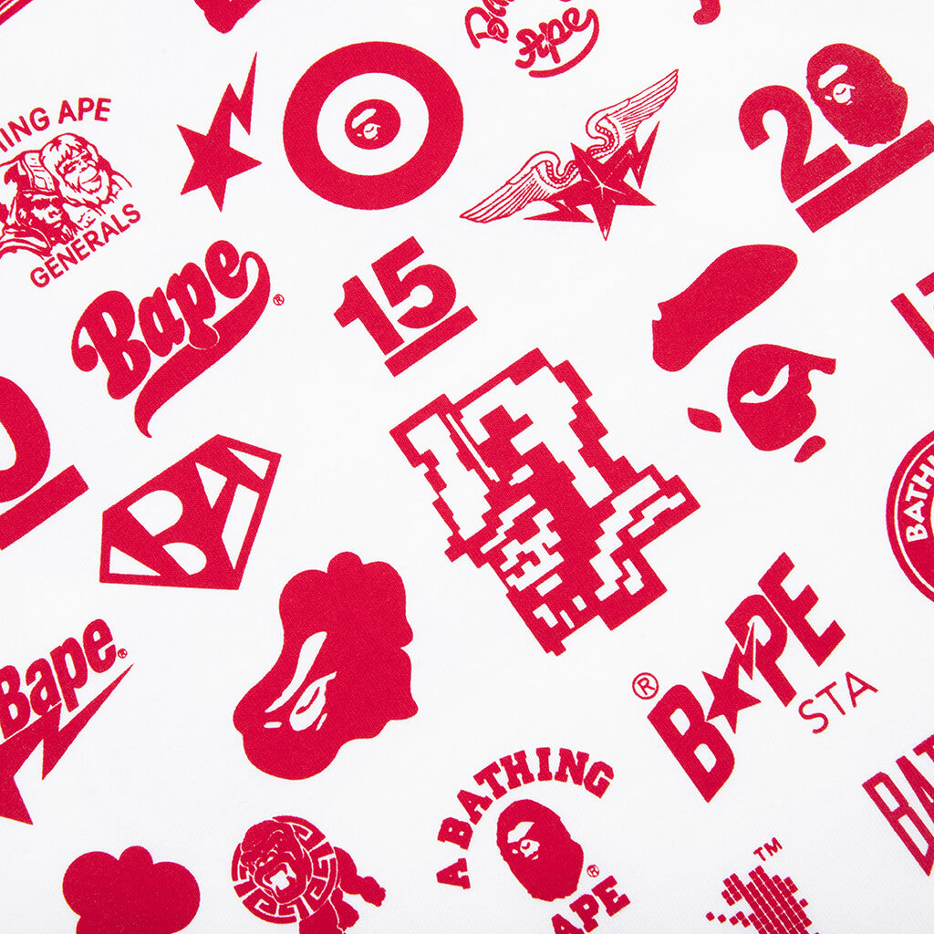 A BATHING APE Bape 30 Th Anniversary Tee #2 - White/Red