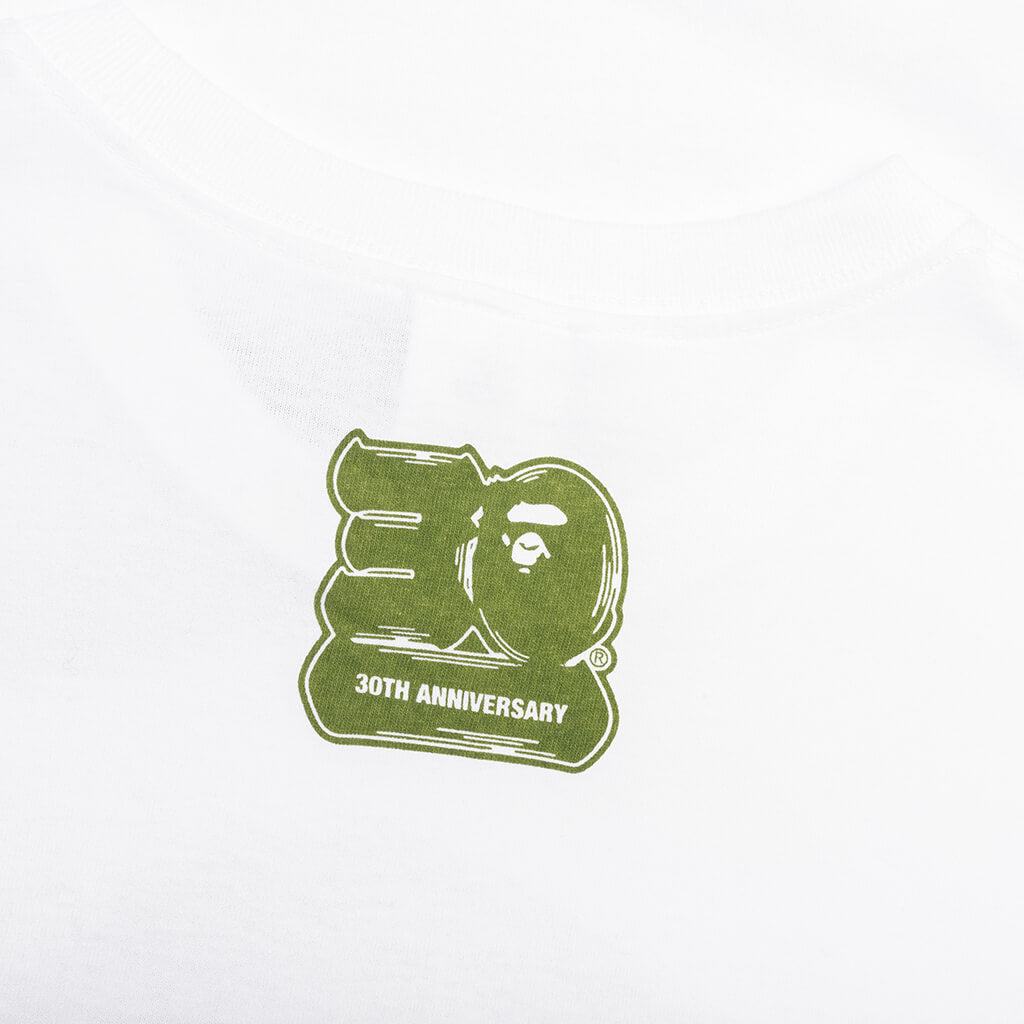 A BATHING APE Bape 30th Anniversary Tee #1 M - White/Green