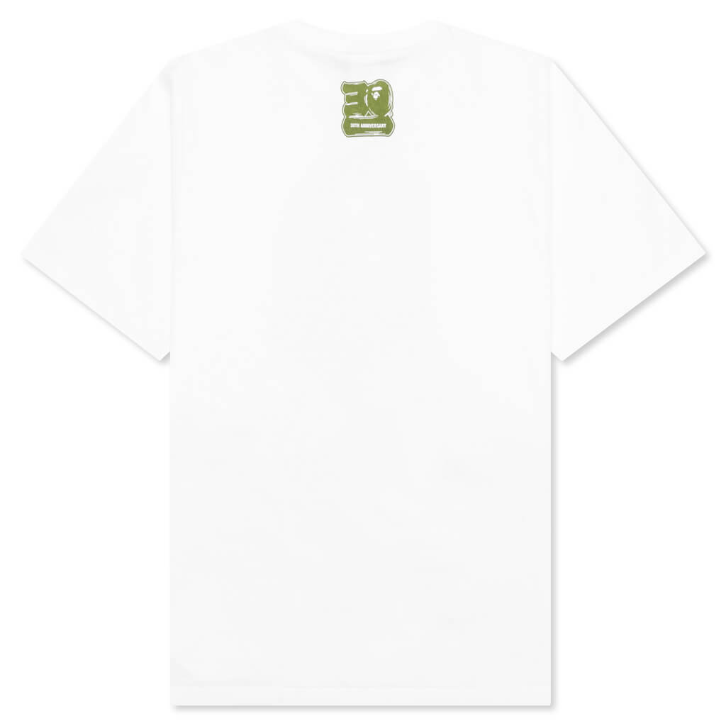 A BATHING APE Bape 30th Anniversary Tee #1 M - White/Green