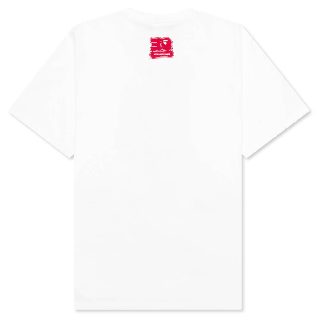A BATHING APE Bape 30th Anniversary Tee #1 M - White/Red