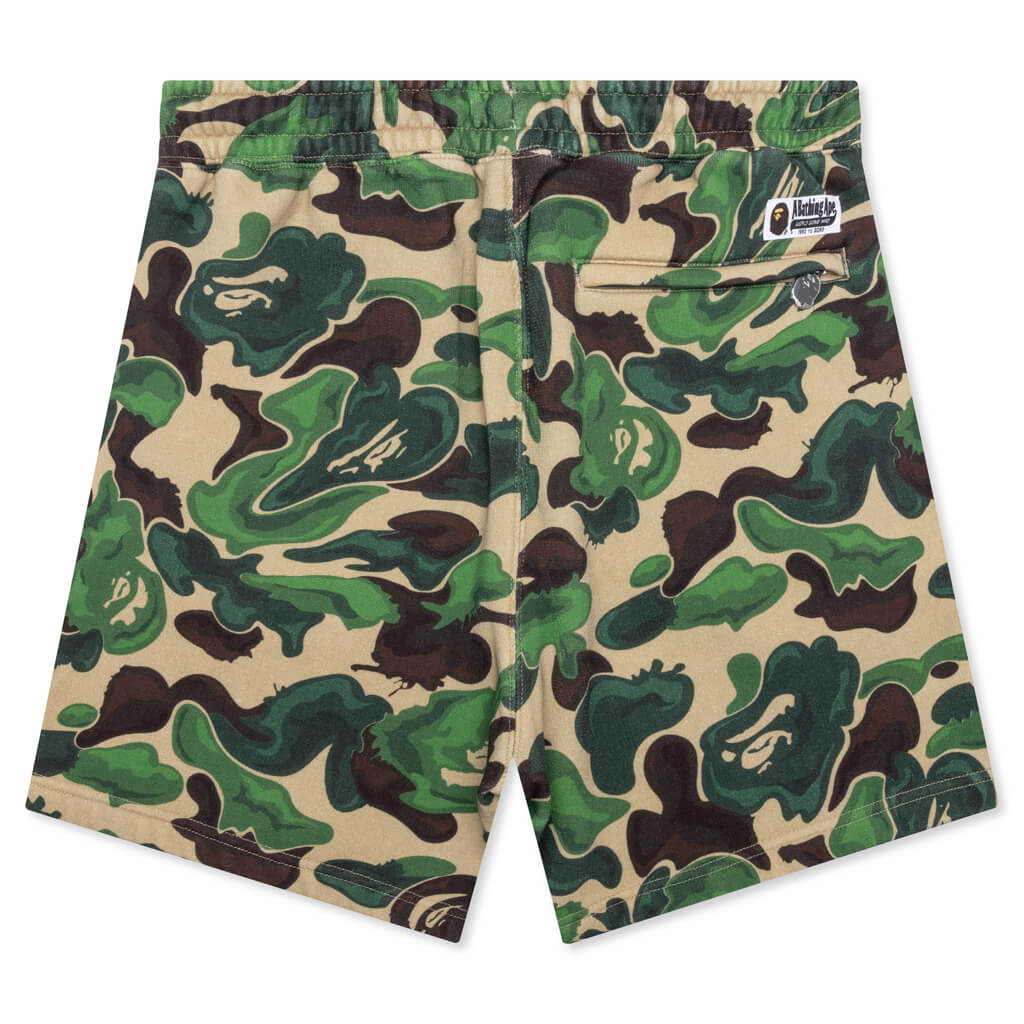 A BATHING APE Bape Art Camo Sweat Shorts - Green