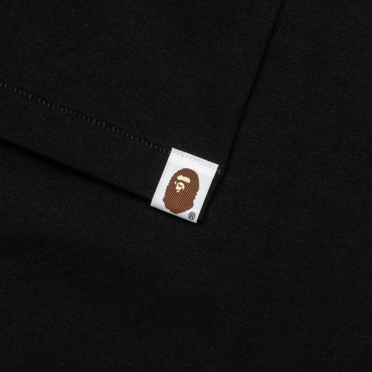 A BATHING APE Bape Check Big Ape Head Tee - Black