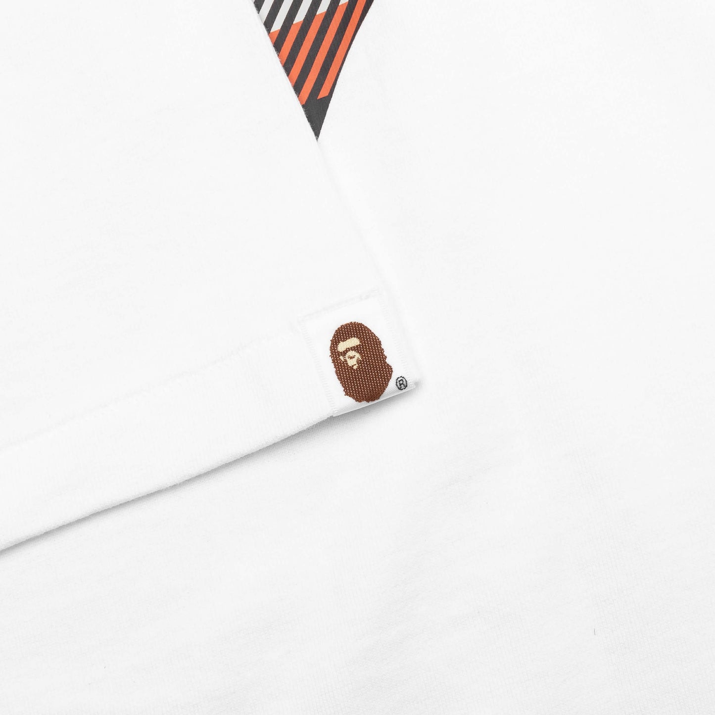 A BATHING APE Bape Check Big Ape Head Tee - White
