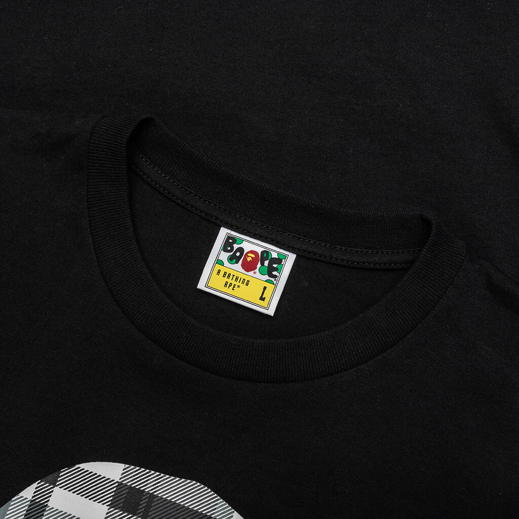 A BATHING APE Bape Check by Bathing Ape Tee - Black