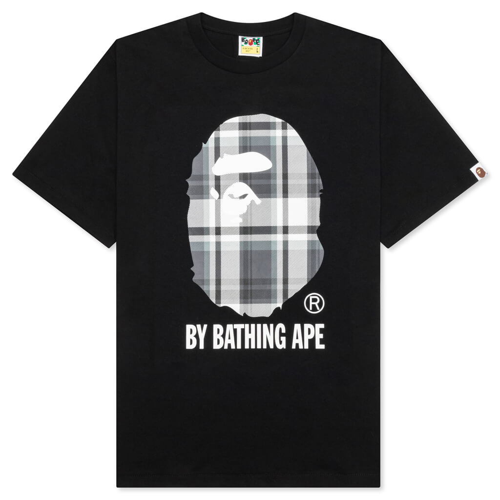 A BATHING APE Bape Check by Bathing Ape Tee - Black