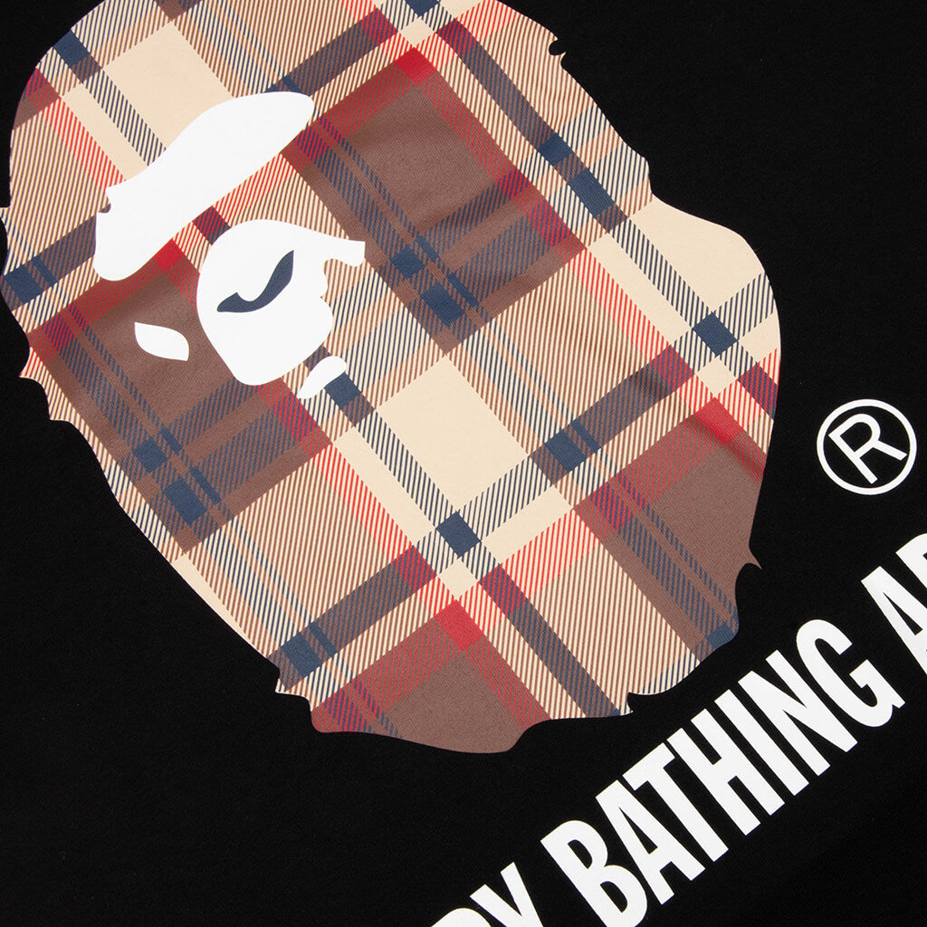 A BATHING APE BAPE Check By Bathing Ape Tee - Black/Red