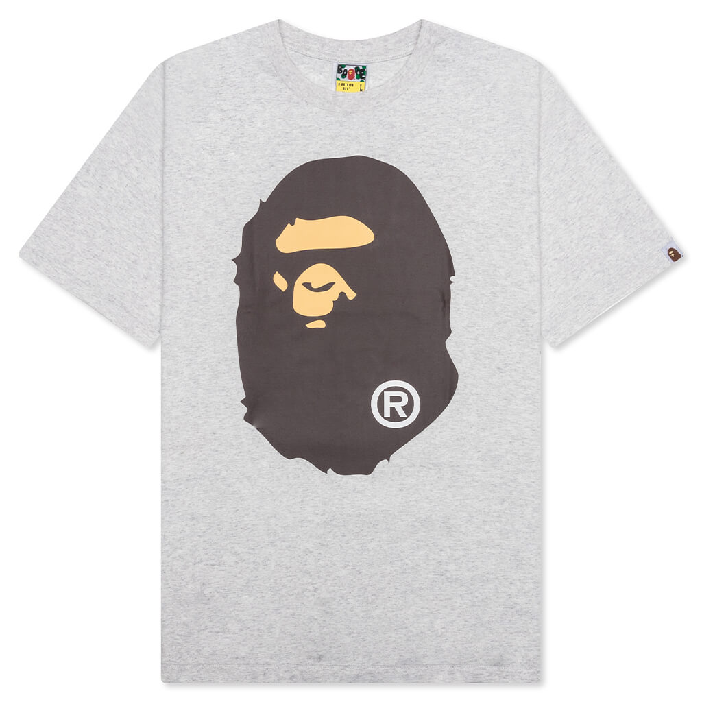 A BATHING APE Big Ape Head Tee - Gray