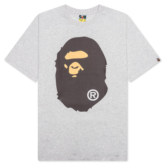 A BATHING APE Big Ape Head Tee - Gray