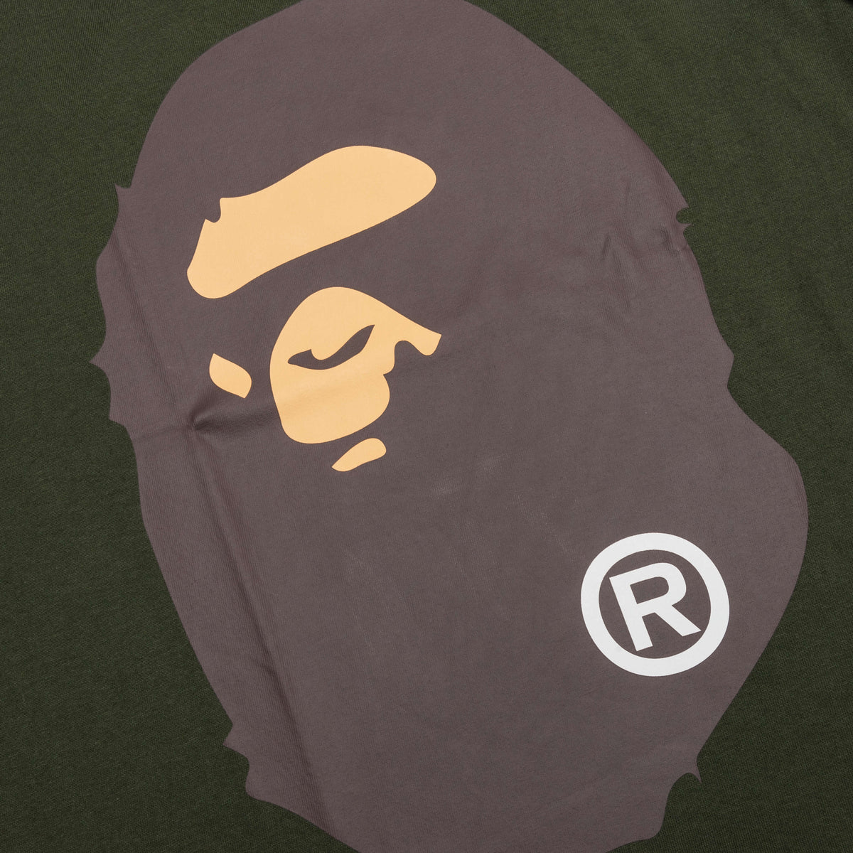 A BATHING APE Big Ape Head Tee - Olive Drab