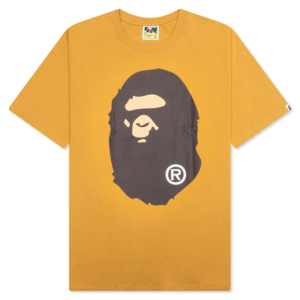 A BATHING APE Big Ape Head Tee - Yellow