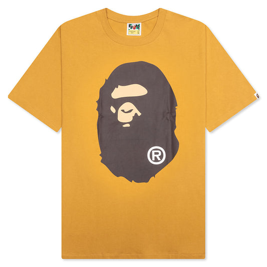 A BATHING APE Big Ape Head Tee - Yellow