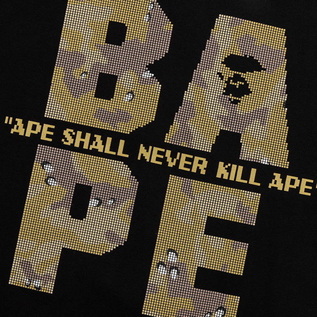 A BATHING APE Bitmap Logo Tee - Black