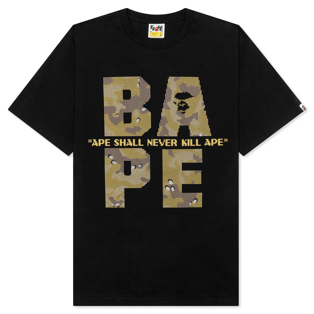 A BATHING APE Bitmap Logo Tee - Black