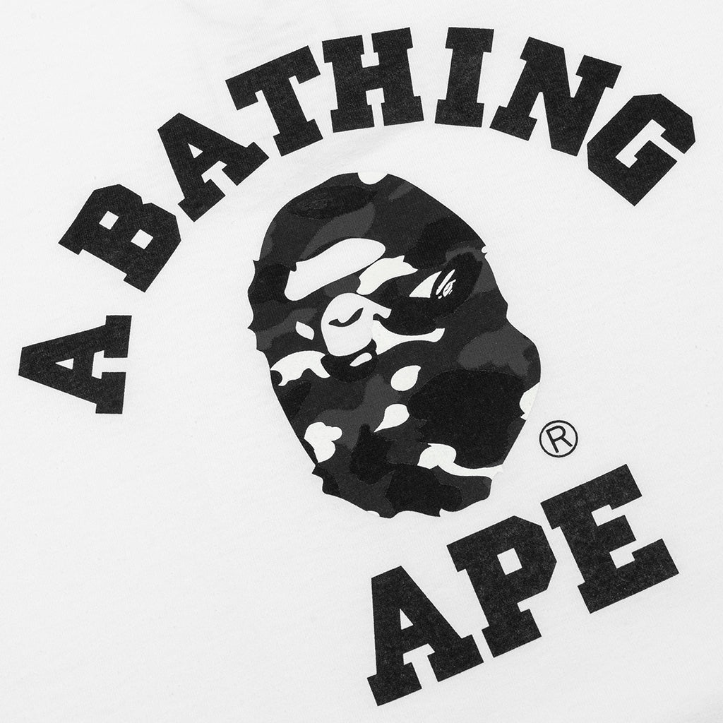 A BATHING APE City Camo College Tee - White/Black