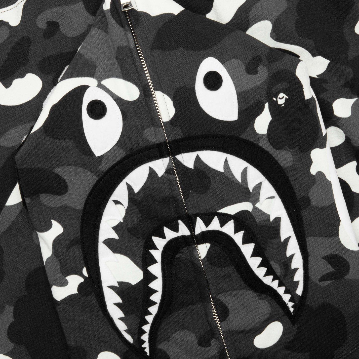 A BATHING APE City Camo Shark Full Zip Hoodie - Black